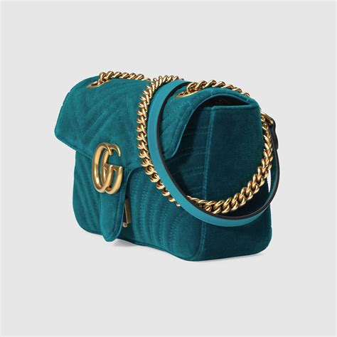 gucci marmont velvet turquoise|gucci marmont bag from nancy.